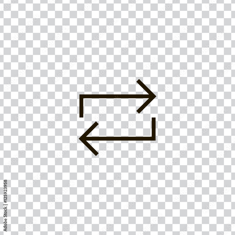 Loop icon vector, clip art. Also useful as logo, web UI element, symbol ...