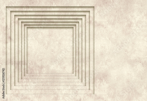 Background with texture of old paper and square frame