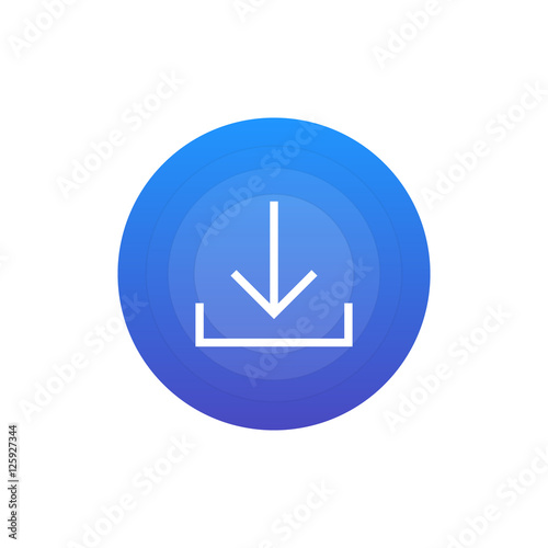 Free Download Download icon vector, clip art. Also useful as logo, circle app icon, web UI element, symbol, graphic image, silhouette and illustration. - GFXLoad