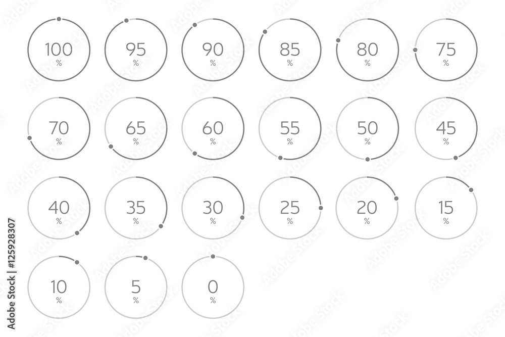 Modern Infographic Loading Circle Set Modern Infographic Loading Circle Set