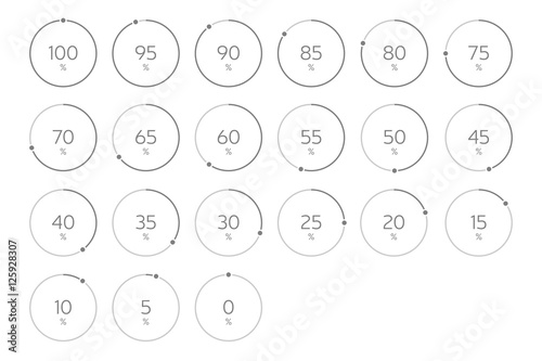 Modern Infographic Loading Circle Set