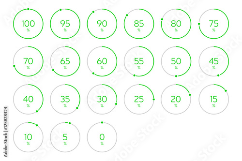 Modern Infographic Loading Circle Set