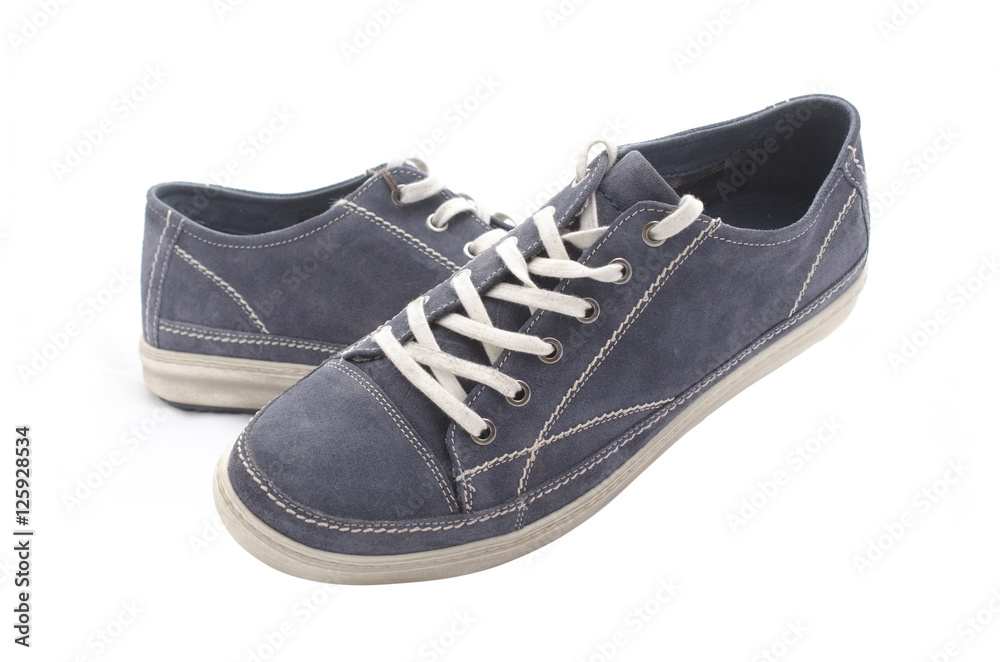 pair of youth shoes blue, front