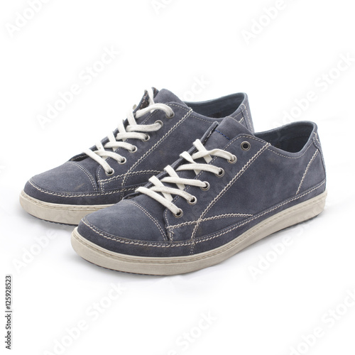 pair of youth shoes blue