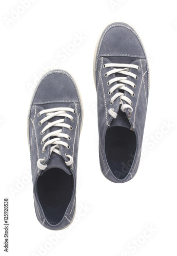 pair of youth shoes blue, front
