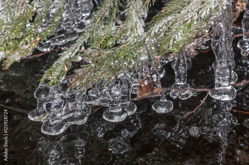 icicles and water