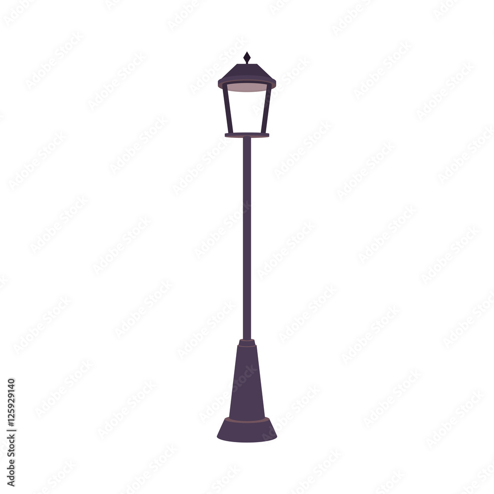 Lamp icon. Park nature outdoor season spring and summer theme. Isolated design. Vector illustration Lamp icon. Park nature outdoor season spring and summer theme. Isolated design. Vector illustration