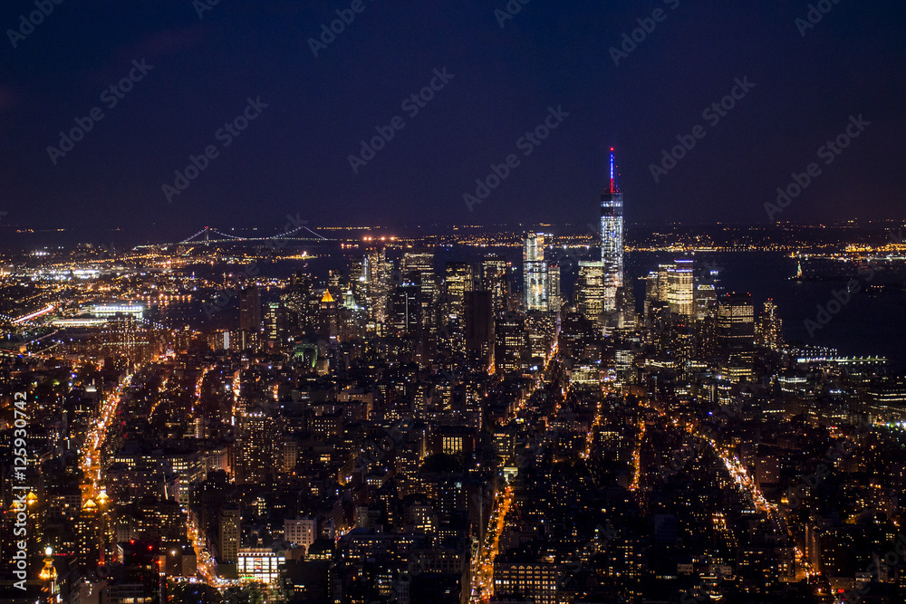 New York City USA Skyline by night Big Apple New York City USA Skyline by night Big Apple