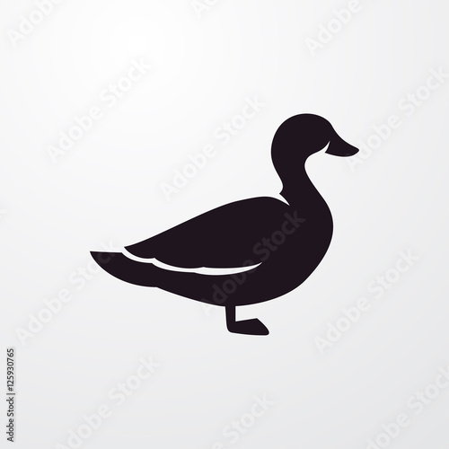 Valokuva duck icon illustration