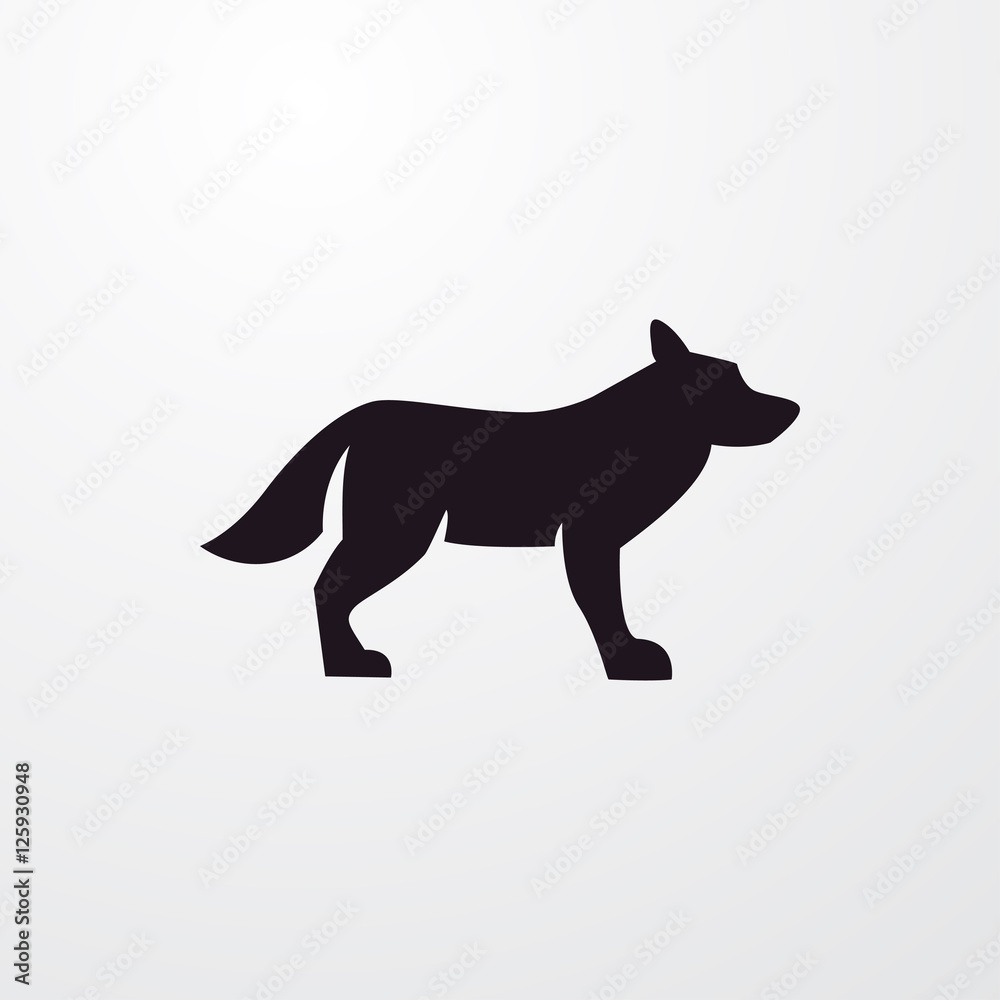 wolf icon illustration