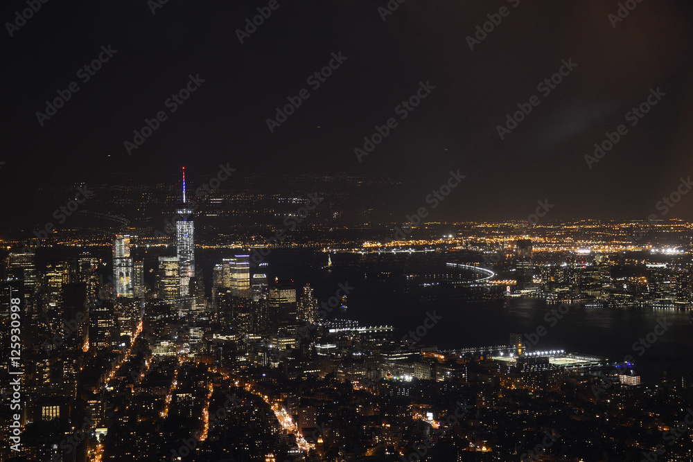 New York City USA Skyline by night Big Apple 5