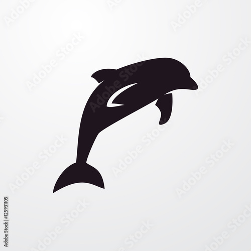 dolphin icon illustration