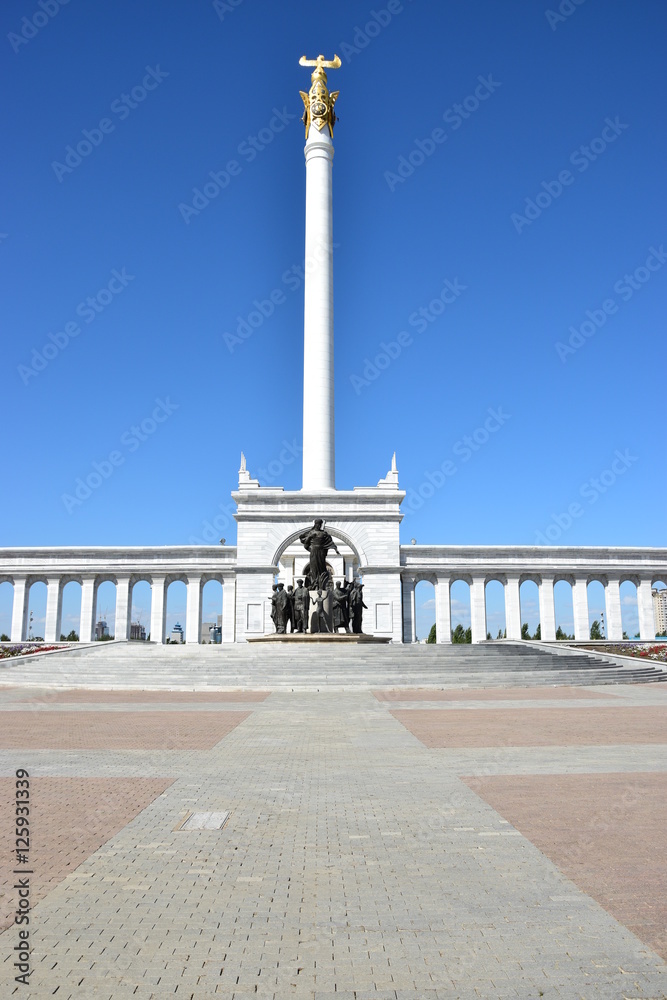 View in Independence Square in Astana, capital of Kazakhstan