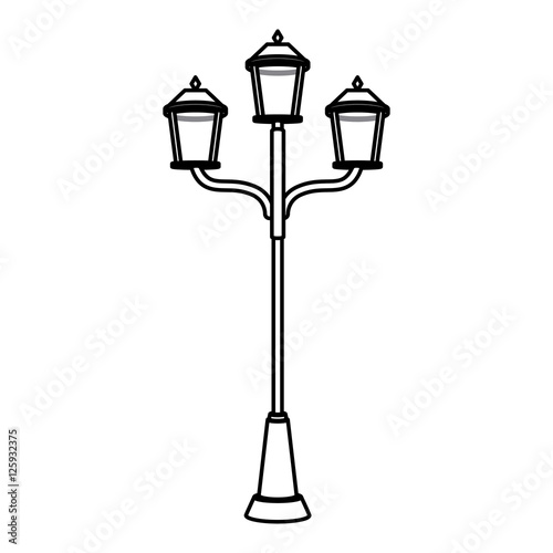 Lamp icon. Park nature outdoor season spring and summer theme. Isolated design. Vector illustration