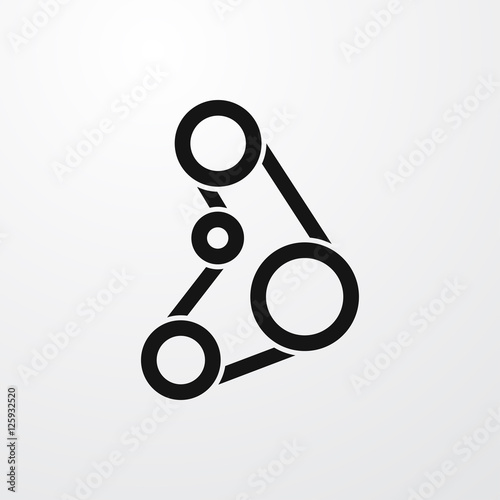 driving belt icon illustration