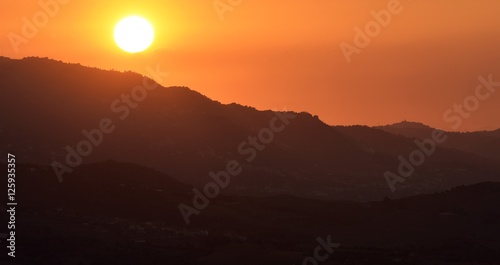 coucher de soleil en kabylie