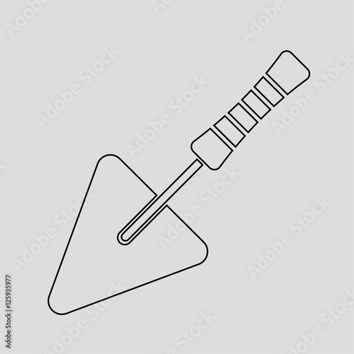 putty knife outline icon. vector
