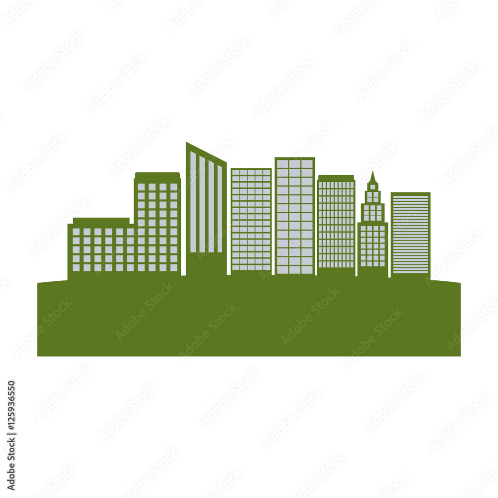 Tower building icon. City architecture urban and construction theme. Vector illustration