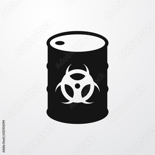 hazard on barrel icon illustration