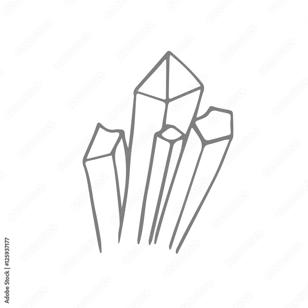 crystals scetch. vector crystals scetch. vector