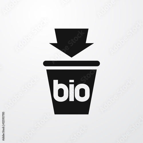 bio trash icon illustration