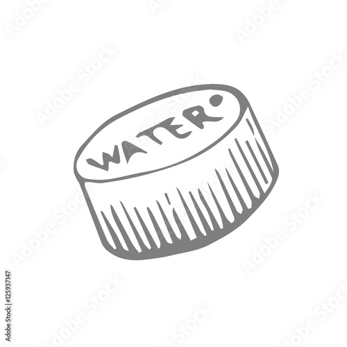 cork from the bottle scetch. vector