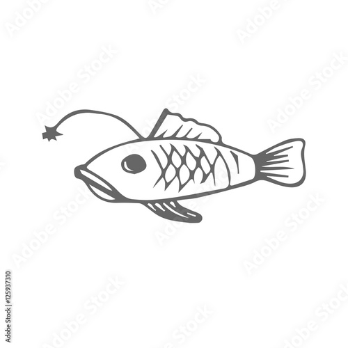 sea fish vector scetch