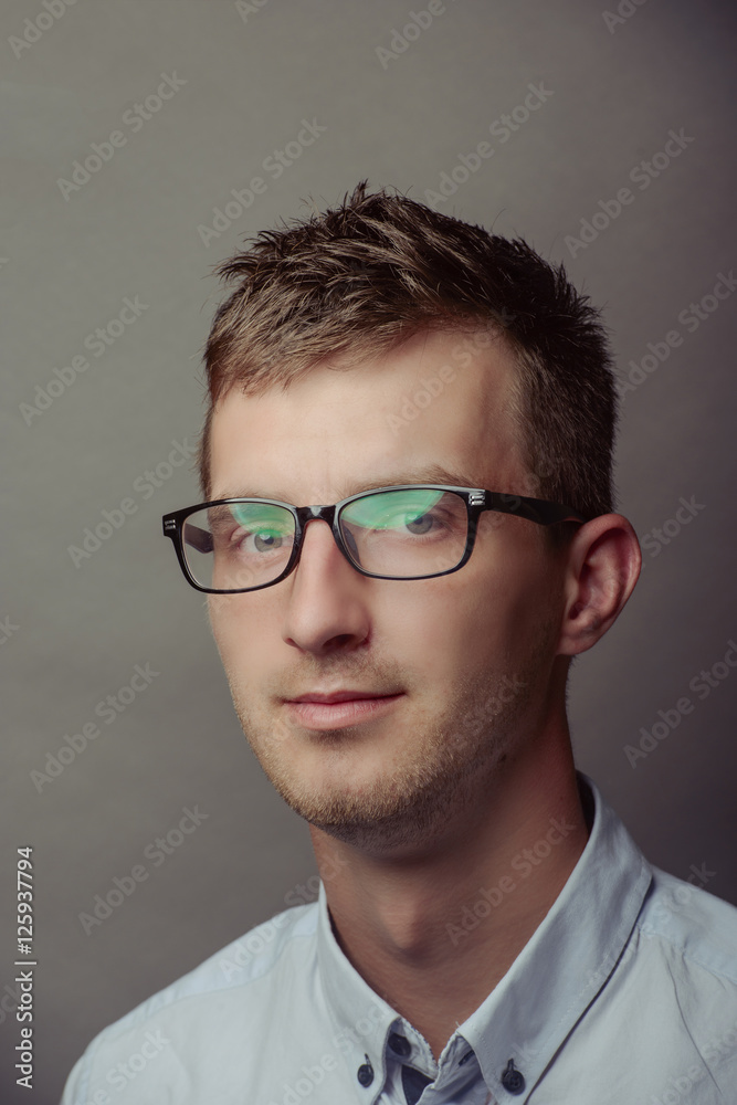 Portrait of a smart serious young man Portrait of a smart serious young man
