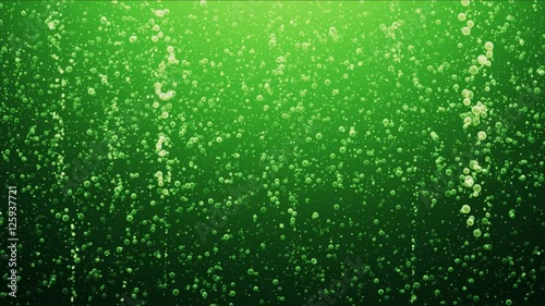 Bubbles of Sprite - drink loop background. Green lemonade loop background with bubbles 