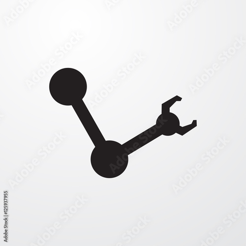 robot arm icon illustration