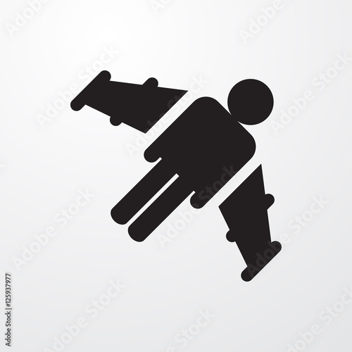 hang glider icon illustration