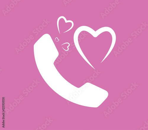 Heart and Phone Icon