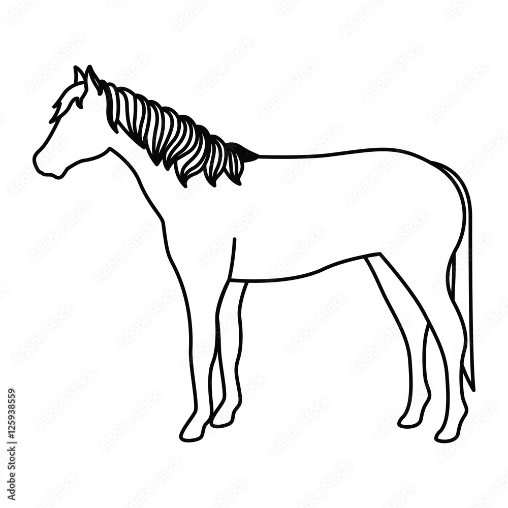 Horse icon. Livestock animal life nature and fauna theme. Vector illustration Horse icon. Livestock animal life nature and fauna theme. Vector illustration