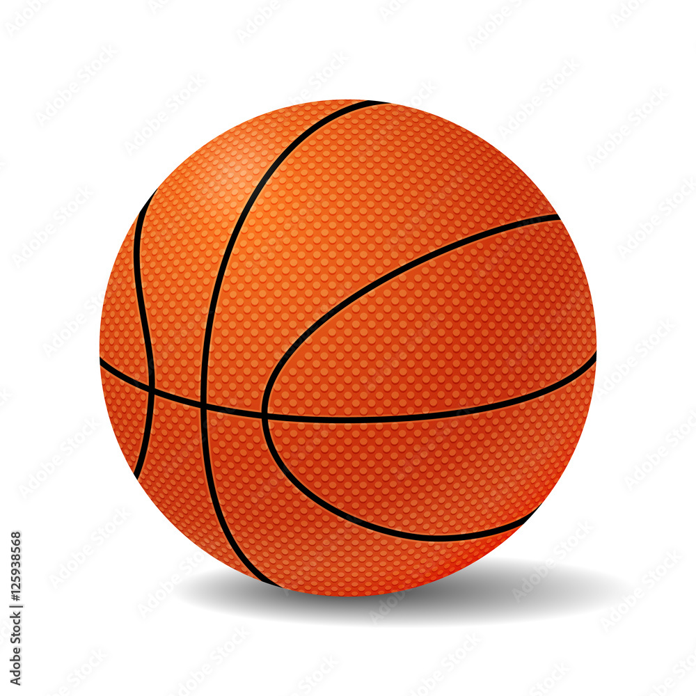 Realistic Basketball Ball. Vector Illustration