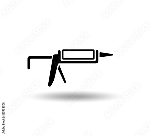 silicone gun vector icon