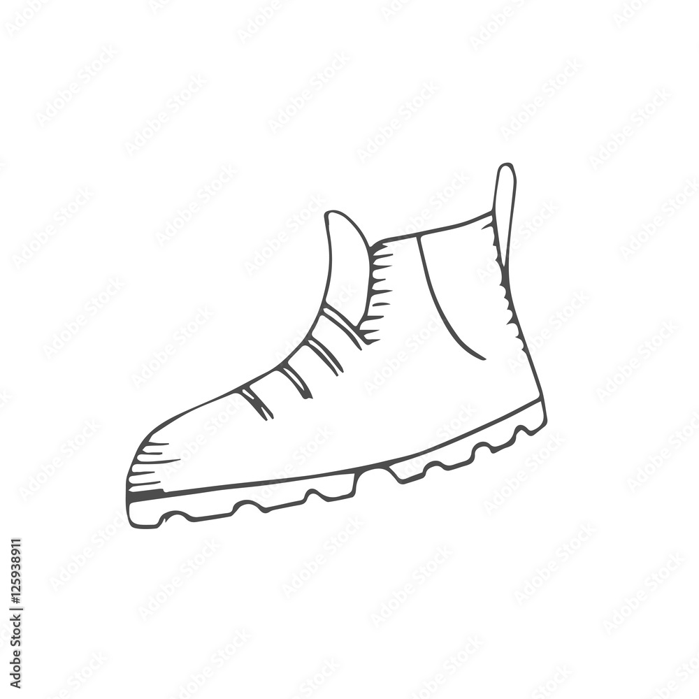 autumn shoes scetch. vector