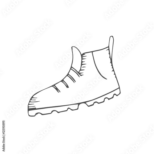 autumn shoes scetch. vector