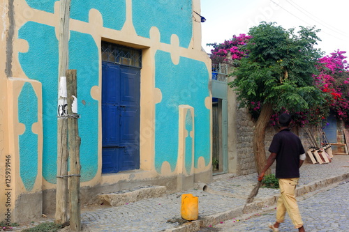 Tigrayan man with cleaning rag in hand. Mekele-Ethiopia. 0440 photo