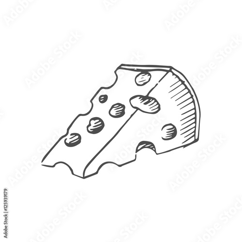 cheese scetch. vector