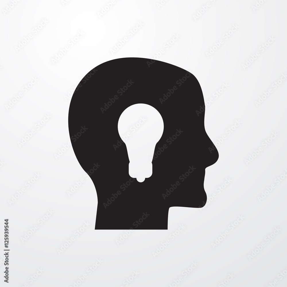 head with keyhole icon illustration head with keyhole icon illustration