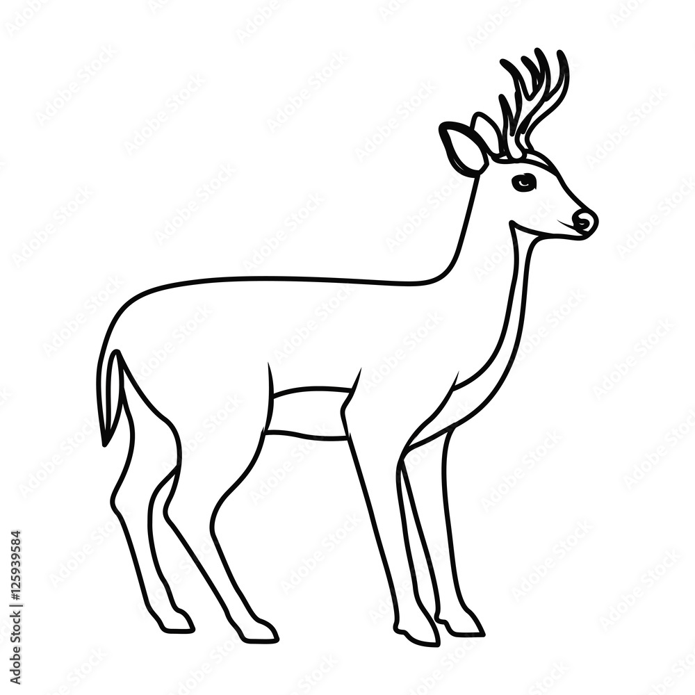 Deer icon. Livestock animal life nature and fauna theme. Vector illustration Deer icon. Livestock animal life nature and fauna theme. Vector illustration