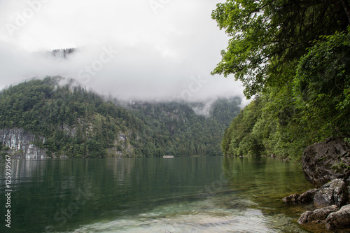 Blick vom Ostufer auf den Königssee; Schönau am Königssee