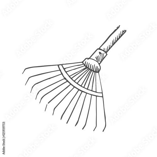 long rake scetch.vector