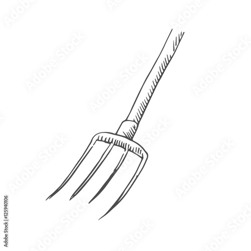 pitchfork scetch. vector
