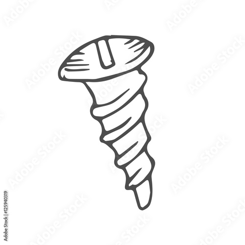 screw scetch. vector