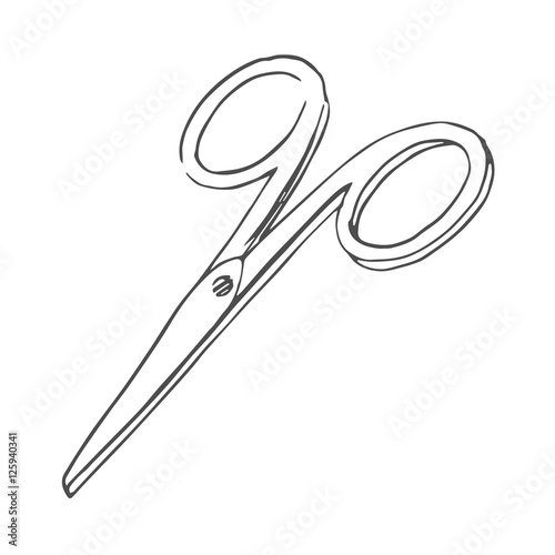 scissors scetch. vector