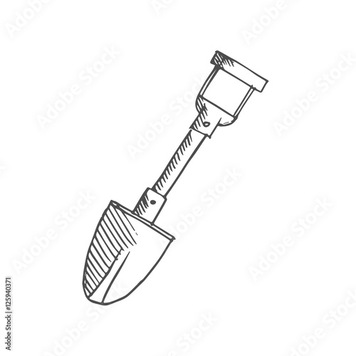 shovel scetch. vector