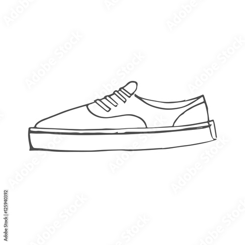 sneakers scetch. vector