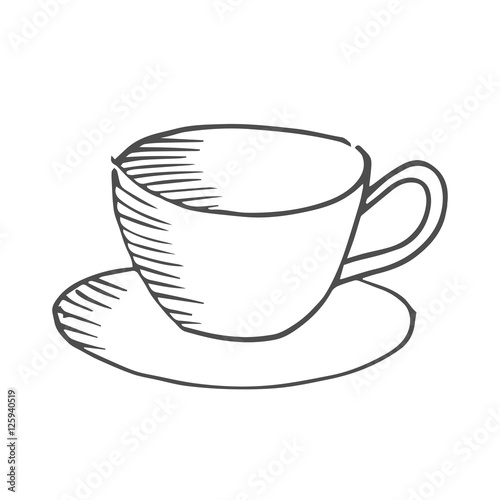 coffee cup scetch. vector
