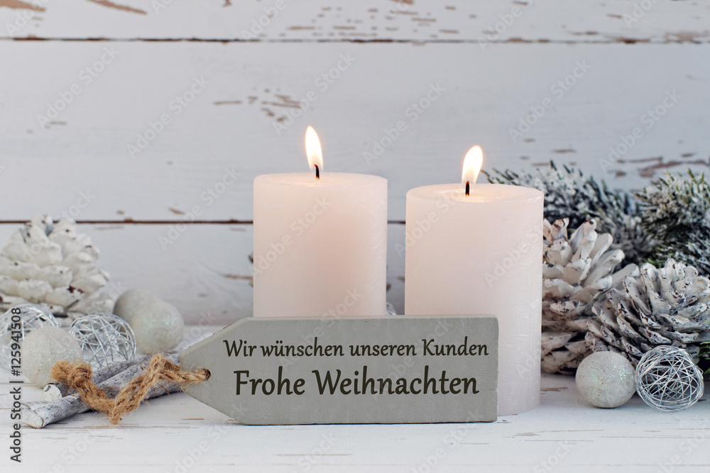 Wir wünschen unseren Kunden frohe Weihnachten StockFoto Adobe Stock